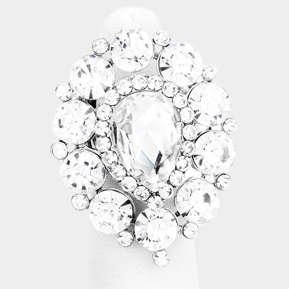 Rhinestone ring stretchable NWT - Picture 2 of 6